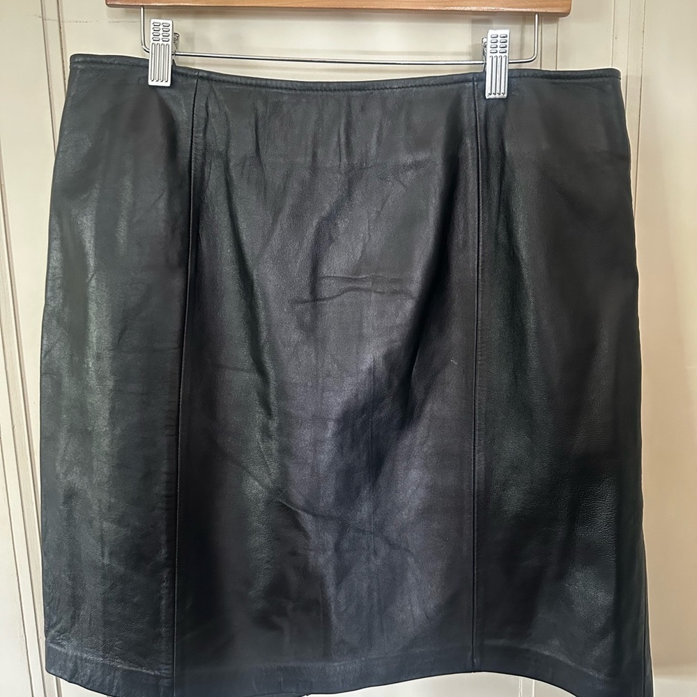 Classic Black Leather Skirt - Women's Real Leather Pencil Skirt